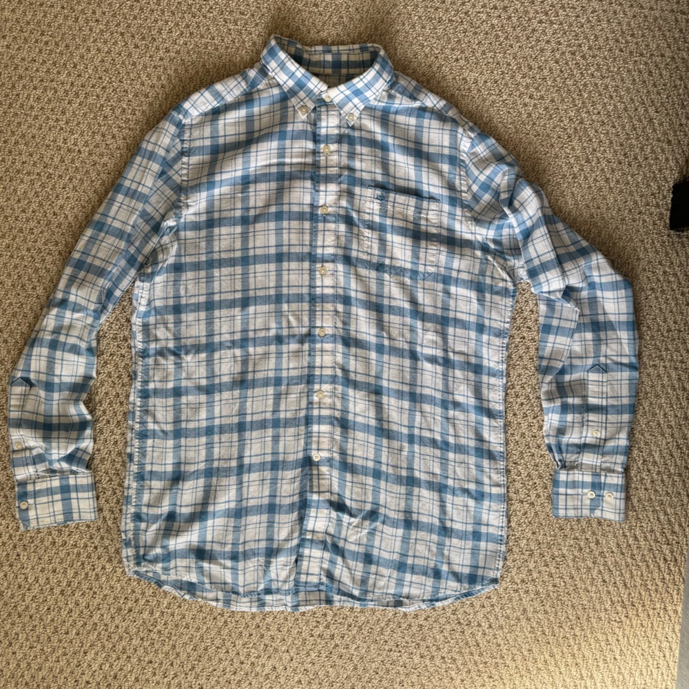 Southern Tide Light Blue Checkered Shirt